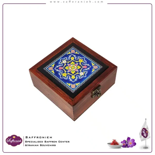 -طرح-کاشی-مدل-قیصریه-2 جعبه چوبی طرح کاشی مدل قیصریه 12*12