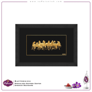 10008734 - اسب گروهی تابلو طلا