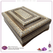 جعبه خاتم کاری زعفران مدل خاتون