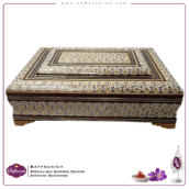 جعبه خاتم کاری زعفران مدل خاتون