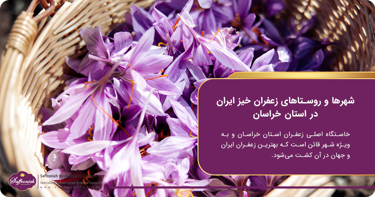 هرآنچه درباره شهرها و روستاهای زعفران خیز ایران باید بدانید! 4 https://zafferanieh.com شهرها و روستاهای زعفران خیز ایران در استان خراسان