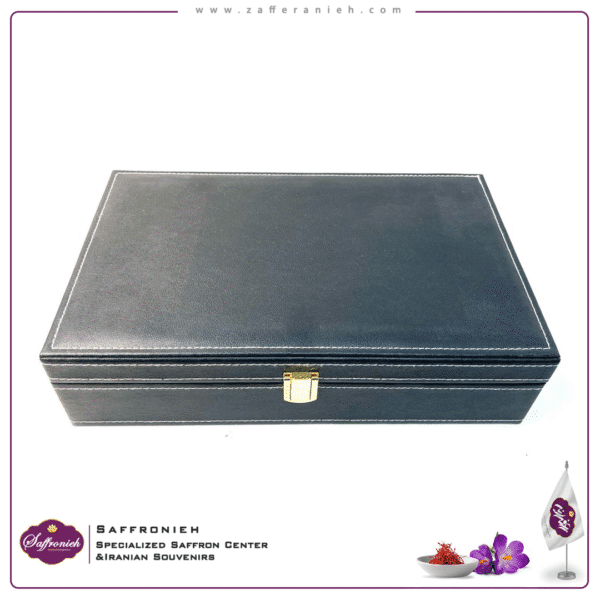 جعبه چرمی ساعت و زیور آلات آینه دار مدل فروغ - تصویر 5